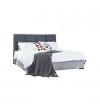 Copper Platform Bed Fabric Upholstery MDF Particle Board Metal Legs with Powder Coating